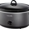 Crock-Pot 7 Quart Slower Cooker, Food Warmer, Charcoal (SCV700-KC)