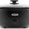 Elite Gourmet MST-1234B## 6 Quart Diamond Pattern Slow Cooker