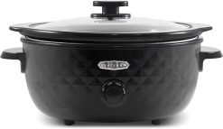 Elite Gourmet MST-1234B## 6 Quart Diamond Pattern Slow Cooker