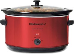 Elite Gourmet MST-900RXT Electric Ceramic XL Jumbo Slow Cooker, Adjustable Temp