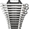 GEARWRENCH 13 Pc. 12 Pt. Reversible Ratcheting Combination Wrench Set, SAE - 9509N