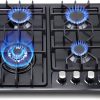 Gas Cooktop 22Inch，Built in Gas Cooktop 4 Burners Stainless Steel Stove