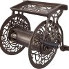 Liberty GARDEN 704 Decorative Cast Aluminum Wall Mount Garden Hose Reel, Holds 125-Feet of 5/8-Inch Hose - Bronze