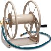 Liberty Garden Products 703-1 Multi-Purpose Steel Garden Wall/Floor Mount Hose Reel, Tan