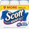 Scott 1000 Limited Edition Bath Tissue (1,000 Sheets, 45 Rolls), 45 Count (Pack of 1)