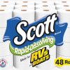 Scott Rapid Dissolving Toilet Paper, 4 Rolls (Pack of 12)