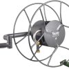 Yard Butler Swivel Hose Reel wall mounted heavy duty metal garden hose holder with 180 degree swivel - ISRWM-180