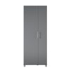 Systembuild Evolution Westford Tall Asymmetrical Garage Storage Cabinet, Graphite Gray
