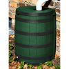 Good Ideas 50 Gallon Rain Wizard Darkened Rib Rain Barrel, Green