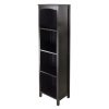 Winsome Wood Terrace 4-Section Bookcase, Narrow, Espresso