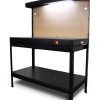 WEN 48 inch Steel Workbench with power outlets and light, 200lb capacity