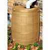 Good Ideas 50 Gallon Rain Wizard Flat Back Rain Barrel, Khaki