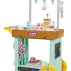 Little Tikes® 2-in-1 Café Cart Pretend Food Cooking Toy Role Play Kitchen Playset for Multiple Kids and Toddlers