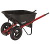 Truper 6 cu ft. Black Steel Wheelbarrow