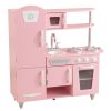 KidKraft Vintage Wooden Play Kitchen with Working Knobs, Pink