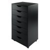 Winsome Wood Halifax 7-Drawer Cabinet, Black