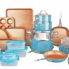 Gotham Steel 32 Piece Cookware Set, Bakeware and Food Storage Set, Nonstick Pots and Pans