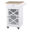 Decor Therapy Amelie Kitchen Cart, White