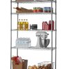 Hyper Tough 5 Tier Wire Shelf Unit, Chrome, 1750 lb Capacity, Adult