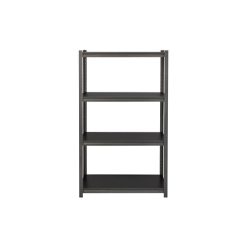 Lorell 3,200 lb Capacity Riveted Steel Shelving 60" Height x 36" Width x 18" Depth - Recycled - Black - Steel, Laminate - 1Each