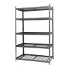 Stronghold Garage Gear 5-Shelf Boltless Rack Wire Decking in Texture Gray, 800lbs per Shelf