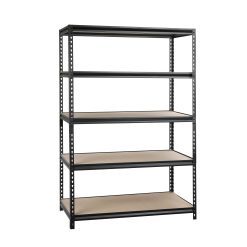 WORKPRO 48-inch 5-Tier Freestanding Shelf with Particle Board Shelves, 800 lb. Capacity