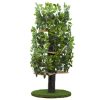 On2Pets Cat Tree with Leaves, Cat House & Cat Activity Tree, Multi-Level Cat Condo for Indoor Cats, Round Base, Green