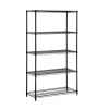 Honey Can Do 5-Tier Heavy-Duty Adjustable Shelving Unit With 350-lb Shelf Capacity, Black