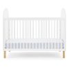 Delta Children Reese 4-in-1 Convertible Crib - Greenguard Gold Certified, Bianca White/Natural