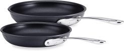 All-Clad HA1 Hard Anodized Nonstick 2 Piece Fry Pan Set 8, 10 Inch Induction Pots and Pans, Cookware Black