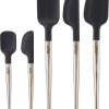 All-Clad Ultimate Silicone 5 piece Spatula Set, Stainless Steel and Black