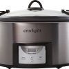 Crockpot™ 7-Quart Easy-to-Clean Cook & Carry™ Slow Cooker, Black Stainless Steel