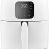 DASH Tasti-Crisp™ Digital Air Fryer with AirCrisp Technology, Custom Presets, Temperature Control, and Auto Shut Off Feature, 2.6 Quart - White