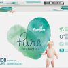 Diapers Size 4, 108 Count - Pampers Pure Protection Disposable Baby Diapers, Hypoallergenic and Unscented Protection, Enormous Pack