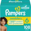 Diapers Size 6, 108 Count - Pampers Swaddlers Disposable Baby Diapers (Packaging & Prints May Vary)