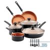 Farberware 14-Piece Easy Clean Pro Ceramic Nonstick Cookware Set, Black