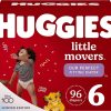 Huggies Little Movers Baby Diapers, Size 6 (35+ lbs), 96 Ct