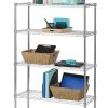 Hyper Tough 4 Tier Wire Shelf Unit Chrome, 1400 lb Capacity