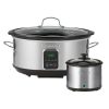 Kenmore Programmable 7 qt (6.6L) Slow Cooker and Dipper, Black Silver