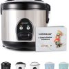 MOOSUM Electric Rice Cooker with One Touch for Asian Japanese Sushi Rice, 5-cup Uncooked 10-cup Cooked, Fast&Convenient Cooker