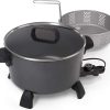 National Presto Presto 06009 10-quart Kitchen Kettle XL steamer Multi-Cooker, Black