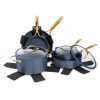 Thyme & Table Non-Stick Pots and Pans 12-Piece Cookware Set, Blue