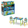 CoComelon 4-Piece Toddler Playroom– Includes Play Table Toy Organizer, Greenguard Gold Certified, Blue/Green