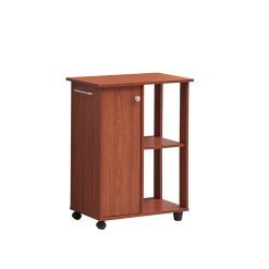 Hodedah 23.6" Wide Open Shelves and Cabinet Space Kitchen Cart, Red