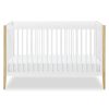 Delta Children Casey 6-in-1 Convertible Baby Crib, Bianca White/Natural