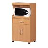 Home Basics Small Wood Microwave Cart, Natural