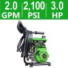 LIFAN LFQ2130-CA 2,100 psi 2.0 GPM AR Axial Cam Pump Recoil Start Gas Pressure Washer with CARB Compliant