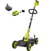 RYOBI P20160 ONE+ 18V 12 in. Cordless 3-in-1 Trim Mower with 4.0 Ah Battery and Charger