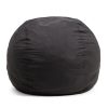 Big Joe Fuf Large Bean Bag Chair, Lenox 4ft, Black