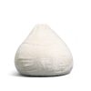 Big Joe Lotus Foam Bean Bag Chair, Short Shag 4ft, Ivory